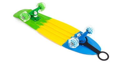 Скейт пластиковый трехцветный 27X8" с колесами Monster